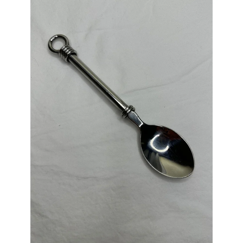 pier 1 imports spoon Stainless flatware 18/8 Rope Ring Wrapped 6 1/2 in MOD